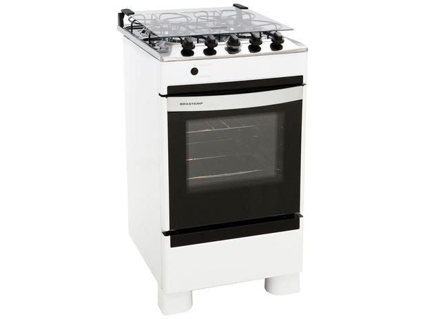 Fogão de Piso Brastemp 4 Bocas BFO4N Branco - Bivolt - ofertasbacanassss