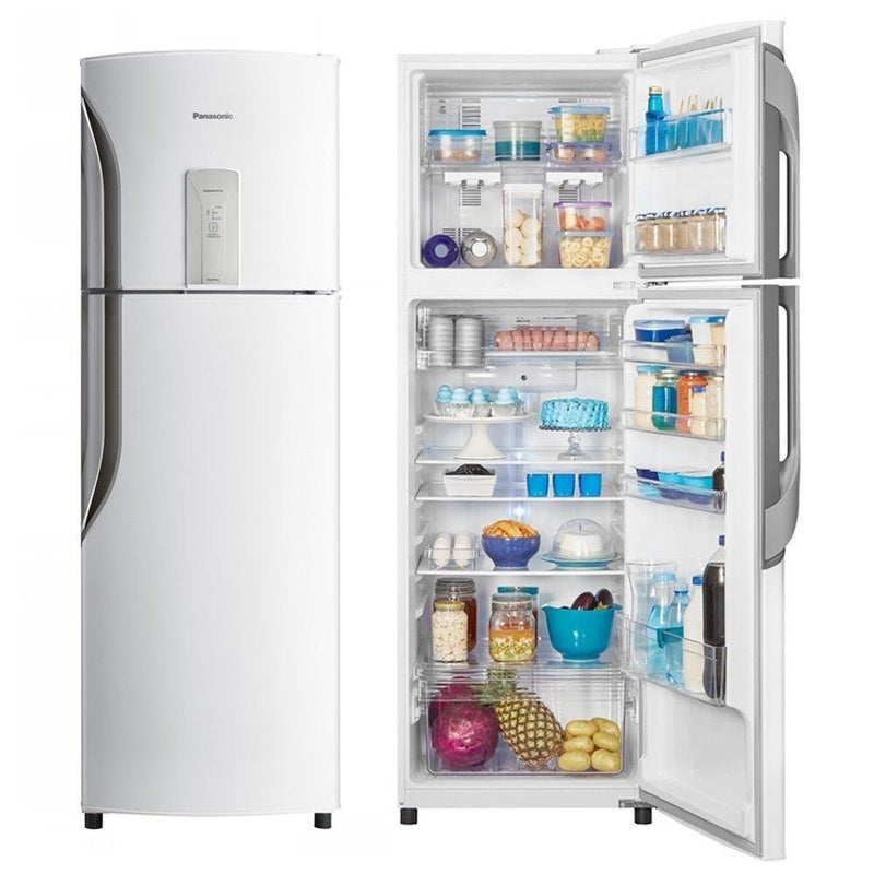 Geladeira / Refrigerador Panasonic Duplex NR-BT40BD1W Frost Free Top Freezer 387L Branca - ofertasbacanassss