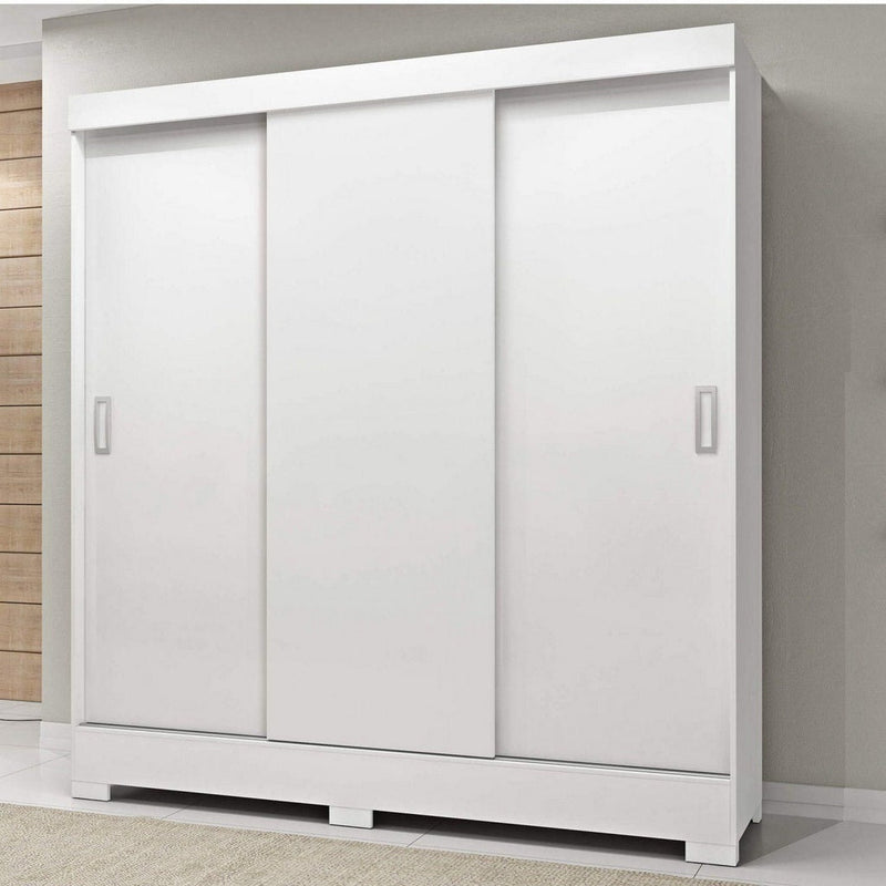 Guarda Roupa Casal 3 Portas 2 Gavetas Atenas Yescasa Branco - ofertasbacanassss