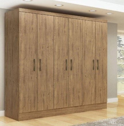 Guarda Roupa Casal 6 Portas 2 Gavetas Paris Espresso Móveis Ipê - ofertasbacanassss