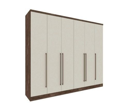 Guarda Roupa Casal 6 Portas 8 Gavetas Sevilla Tcil Móveis Cumaru - ofertasbacanassss