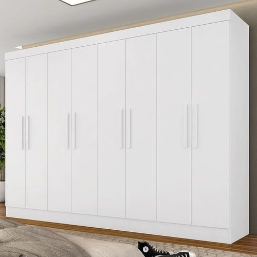 Guarda Roupa Casal Mayra 8 Portas Branco - Moveis Arapongas - ofertasbacanassss