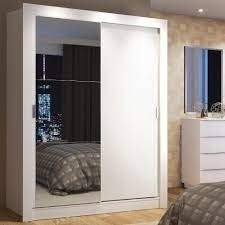 Guarda-Roupa Solteiro Madesa Denver 2 Portas de Correr com Espelho - ofertasbacanassss