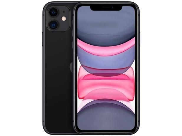 iPhone 11 Apple (64GB) Preto tela 6,1" Câmera 12MP iOS - ofertasbacanassss