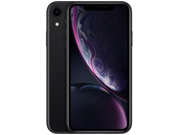 iPhone XR Apple (128GB) Preto Tela 6,1 4G Câmera Traseira 12MP iOS - ofertasbacanassss