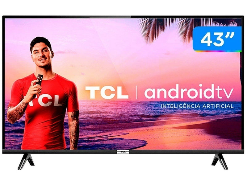 Smart Tv Android Led 43" Tcl 43s6500 Bluetooth, Controle Remoto Com Comando De Voz E Google Assistant - ofertasbacanassss
