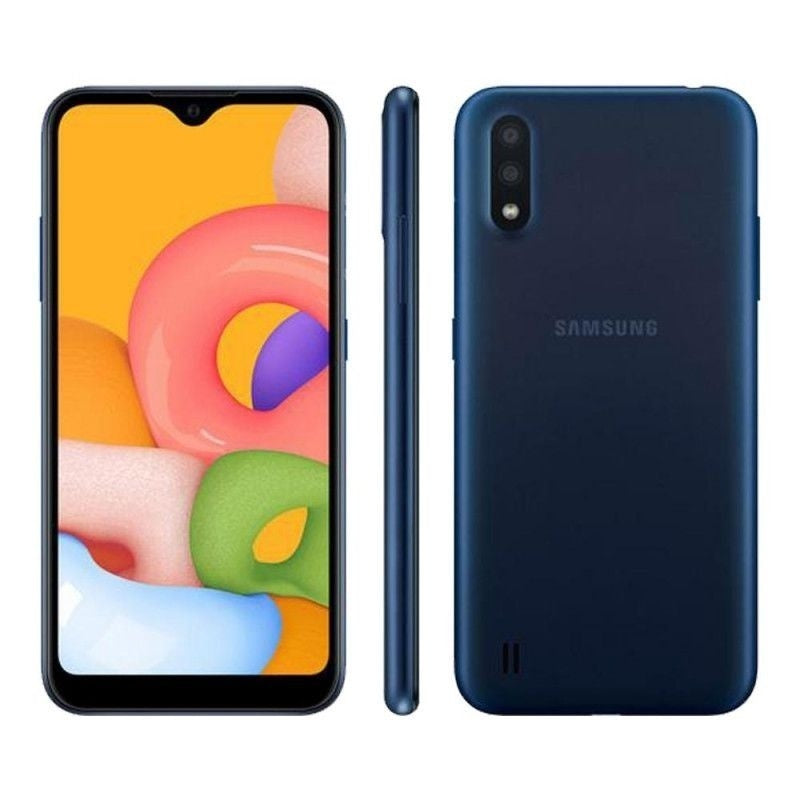 Smartphone Samsung Galaxy A01 32GB 4G Wi-Fi Tela 5.7'' Dual Chip 2GB RAM Câmera Dupla + Selfie 5MP - Azul - ofertasbacanassss
