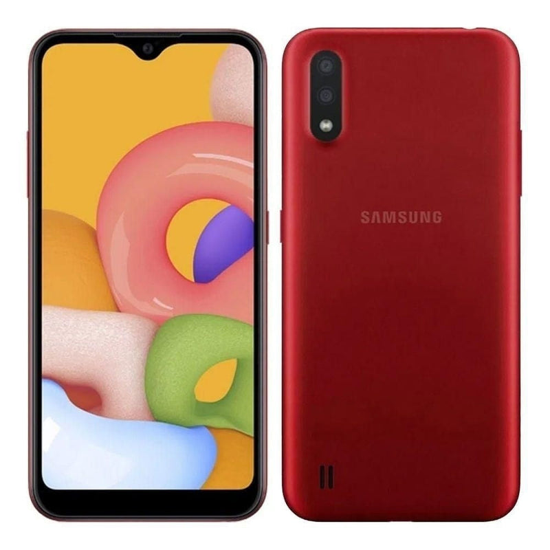 Smartphone Samsung Galaxy A01 32GB 4G Wi-Fi Tela 5.7'' Dual Chip 2GB RAM Câmera Dupla + Selfie 5MP - Vermelho - ofertasbacanassss