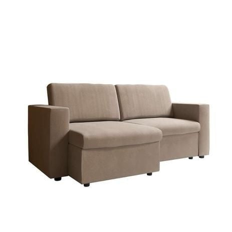 Sofá 3 Lugares Retrátil Zoy Suede Bege - ofertasbacanassss